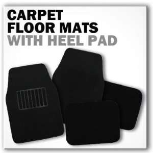    FH C14403 Carpet Floor Mats with Heel Pad Black Automotive