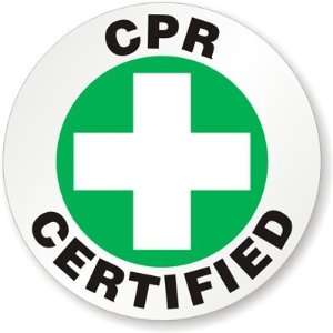 CPR Certified Silver Reflective (3M Scotchlite)   1 Color Spot Sticker 
