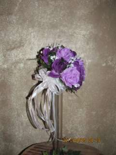 Lavender Purple Rose Bridal Bouquet Wedding Flowers 025  