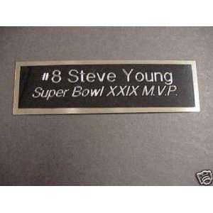   Steve Young Engraved Super Bowl XXIX MVP Name Plate
