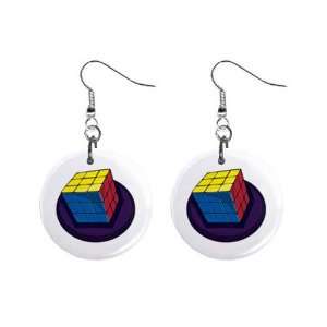 Rubix Cube Dangle Earrings