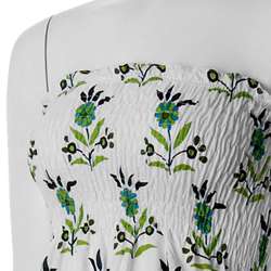 Cute Options Juniors Floral White/ Green Tube Dress  