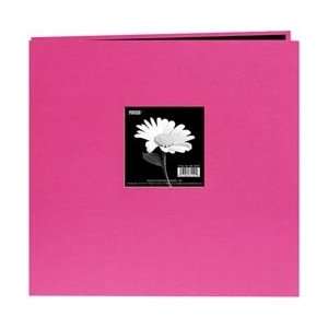  Book Cloth Cover Postbound Album With Window 8X8   Bright 