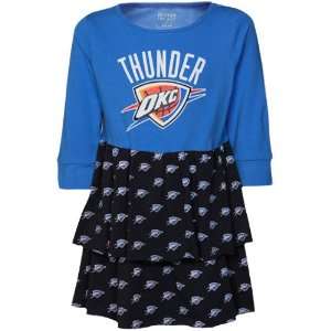 Oklahoma City Thunder Toddler Girls Long Sleeve Layered Dress   Light 