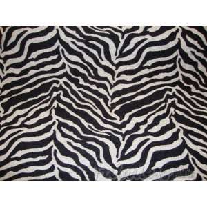  Zebra Black and White Upholstery Chenille Fabric Per Yard 