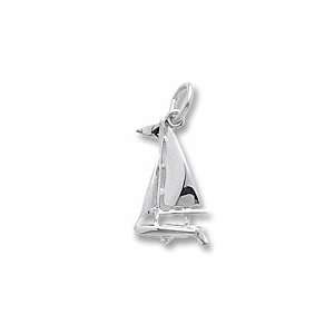  Sailboat Charm in Sterling Silver Jewelry