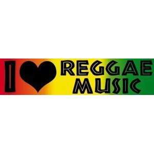  I love reggae music STICKER rasta laptop bumper 