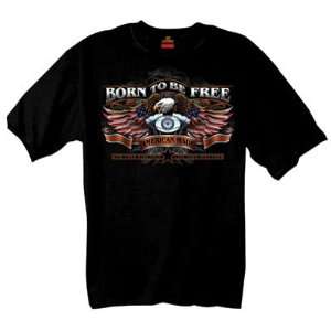 Hot Leathers Born To Be Free T Shirt X Large Black