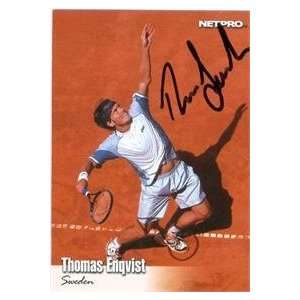  Thomas Enqvist autographed Tennis card