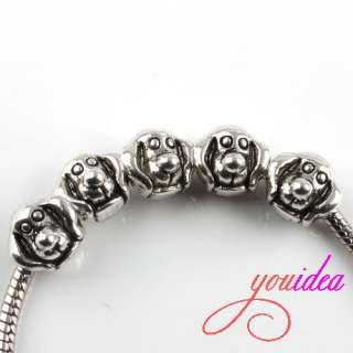 48x  Tibetan Silver Dog Charms Beads P1153  