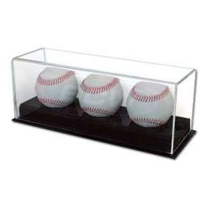  BCW Deluxe Acrylic Triple (3) Baseball Holder Display 