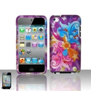  Purple Flower Blue Pink Wave Rubberized Snap on Hard Cover 