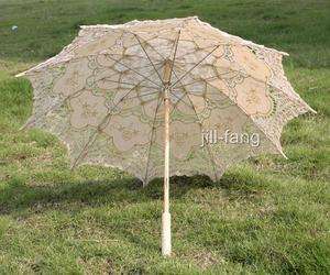   Ivory/cream/beige Lace Parasol Umbrella Wedding Bridal 30 Inch  