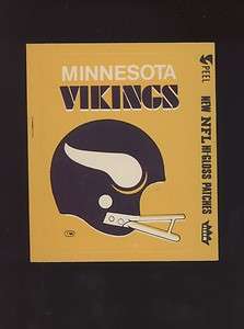   1977 Fleer Team Action Stickers #29 Minnesota Vikings Helmet  