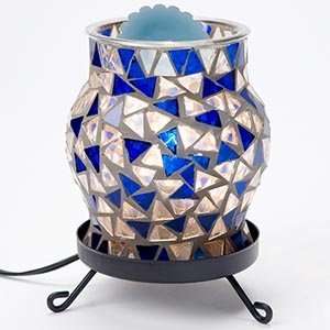  Mosaic Electric Tart Burner   Blue & White