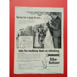   ,1955 print ad(party)original magazine Print Art. 
