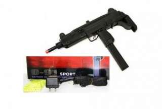   WELL Uzi Deluxe Full Automatic Rechargeable Electric Airsoft Gun Rifle