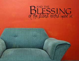 AND THE BLESSINGS OF THE LORD RESTED Vinyl wall quotes  