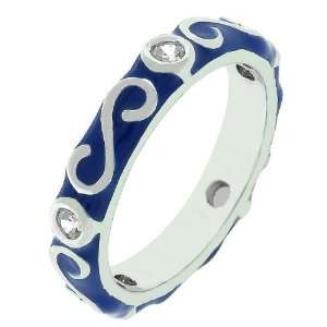   Zirconia CZ Silver Tone S Costume Ring (Size 5,6,7,8,9,10) Jewelry
