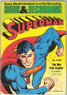 Superman Book & Record Set #33, Power Records 1978 VFN  