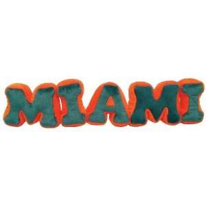    Miami Hurricanes Green Plush Spirit Name Pillow Toys & Games