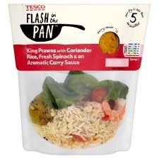 Tesco Flash In The Pan King Prawn Curry And Rice 385G   Groceries 