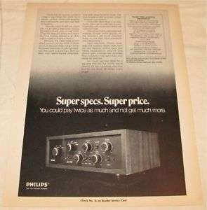 Vintage Philips SC 102A Pre Amp PRINT AD from 1975  