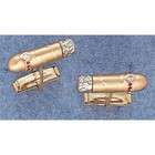    14k Cufflinks   14k Gold Ruby & Diamond Cigar Cufflinks