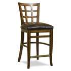 Fairfield Chair Leather Seat Divided Back Counter Stool (Set of 2)
