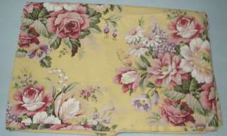 Ralph Lauren Brooke Yellow Floral Queen Flat Sheet   EUC  