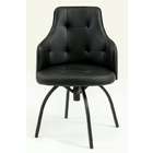 Chintaly Imports MILEY SC Swivel Bucket Style Side Chair   Black