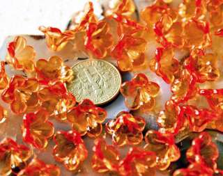 Acrylic Orange Lily Flower Beads 12mm p151e PICK  