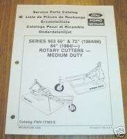 Ford Rear Mounted Rotary Mower 953 Parts Catalog NH  