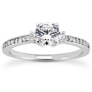  Classic Pave Bridal Ring in Platinum Jewelry