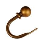   Drapery Hardware Classic Ball 1.25 Double Curtain Rod in Antique Gold