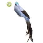 allstate 14 aqua feathered long tail clip on bird christmas