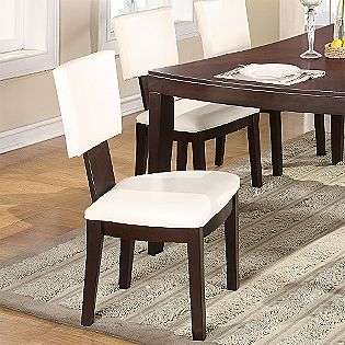 Dining Chairs in White Faux Leather (Set of 2)  Oxford Creek For the 