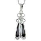 Sabrina Silver Sterling Silver Ballet Shoes Pendant , 1 in. (25 mm 