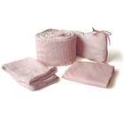   Tadpoles Tadpoles Cable Knit Portable Crib Bedding Set   Color Pink