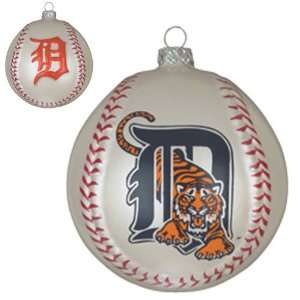   BSS   Detroit Tigers MLB Glass Baseball Ornament (3) 
