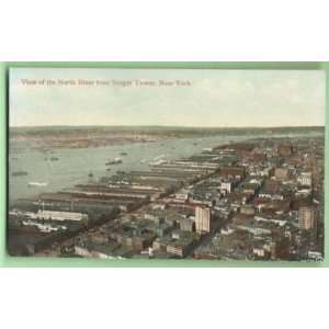   Postcard North River from Singer Bldg New York City 