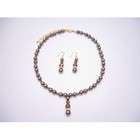   com chocolate pearls smoked topaz crystal jewelry bridal rondells