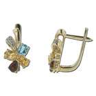Jewelry Adviser earrings Multi color Stone Diamond Earring