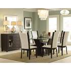 Homelegance Daisy Casual Dining 8pc Set Glass Top Espresso Finish