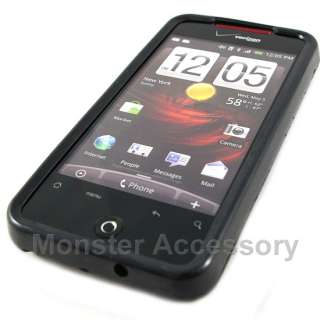 The HTC Droid Incredible Softgrip Black Smoked Hybrid TPU Case Cover 