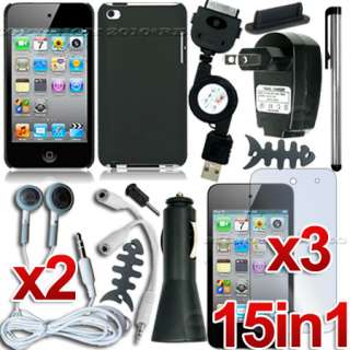 15 ACCESSORY BUNDLE CASE CHARGER FOR IPOD TOUCH 4TH 4 G  
