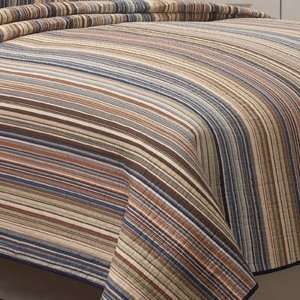  Bedding by Pem America Morning Stripe Twin Quilt with Sham 