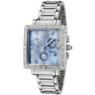 wrist the sporty square dial is shimmering blue mother of