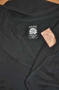 New Womens LUCKY BRAND Hooded Jingo Cardigan Sweater Jacket BLACK size 