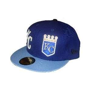  Kansas City Royals New Era Blue Fitted Hat Cap (8) Sports 